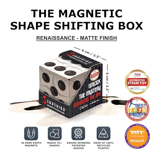 Image of Shashibo DODECA Magnetic Puzzle Cube, Sensory Fidget Toy for Adults & Kids, Stress Relief Fidget Toy for All Ages, Cool Fidget Toys for Desk, Shape Shifting Box, 100+ Possible Shapes