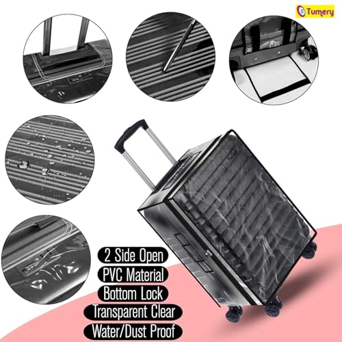 Image of Transparent Protective Zipper PVC Dust Proof Cover for Luggage /Suitcase Trolley Bags for All Brand (for Hard Luggage, 32 Inch)