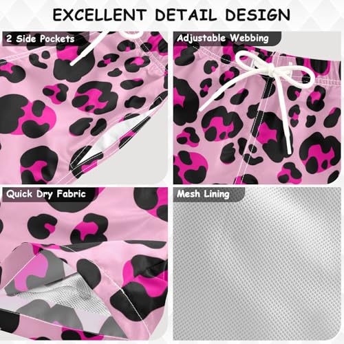 Boys Swim Trunks Pink Leopard Toddler Swim Shorts Little Boys Bathing Suit Swimsuit Toddler Boy Swimwear 2T 202c17193