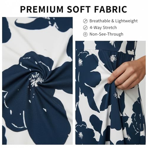 Image of Women's Boho Floral Maxi Dress Casual Boho 2026 Summer Short Sleeve Beach Dresses with Pockets