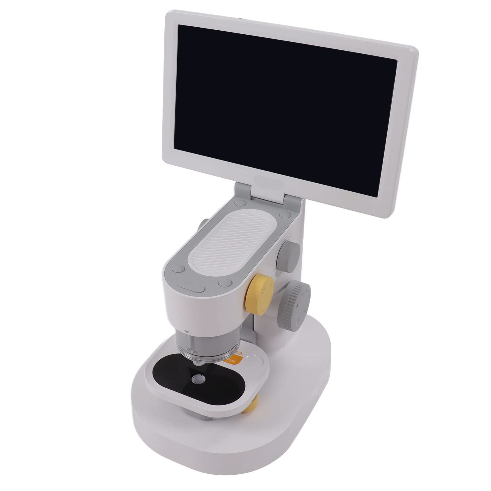 Digitales Mikroskop, ABS-USB-Mikroskop 100 X 600 X 1200 mit LED-Licht und 10 Proben, Eingebauter 4000-mAh- für, Studenten, Zuhause, Schule, Naturwissenschaftliches Lernen