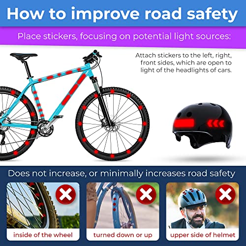 Image of LOOM Reflective Stickers | 67pc Engineer Blu | Reflective Stickers for Helmet, Bike, Motorcycle, Hard Hat | Waterproof Reflectors for Car, Trailer | Bike Reflectors for Night Riding