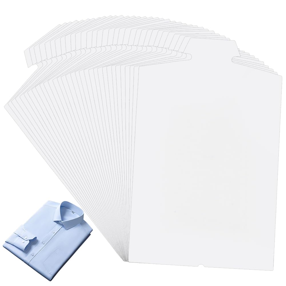 PH PandaHall 30 Pack Cardboard Shirt Insert Folding Form White Clothes Folder Boards for Packing Organizing Laundry Folders, 8.6x13.7 inch