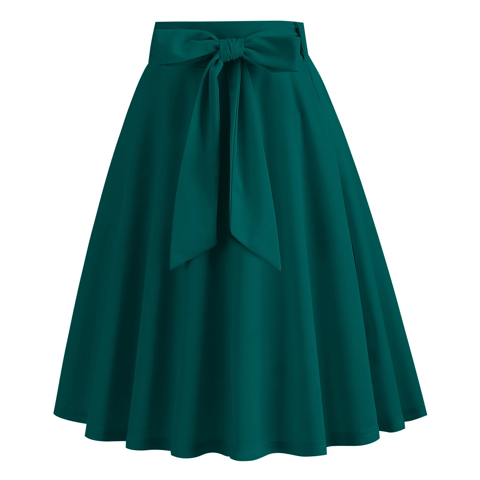 Gonna da donna, lunghezza al ginocchio, stile rockabilly, elegante, vintage, con motivo floreale, stile retrò, stile vintage anni '50