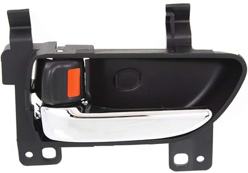 Miniatura 1 de KarParts360 Para Subaru BRZ Manija de puerta interior delantera, bisel negro del lado del conductor con palanca cromada (2013-2018)  con botón de