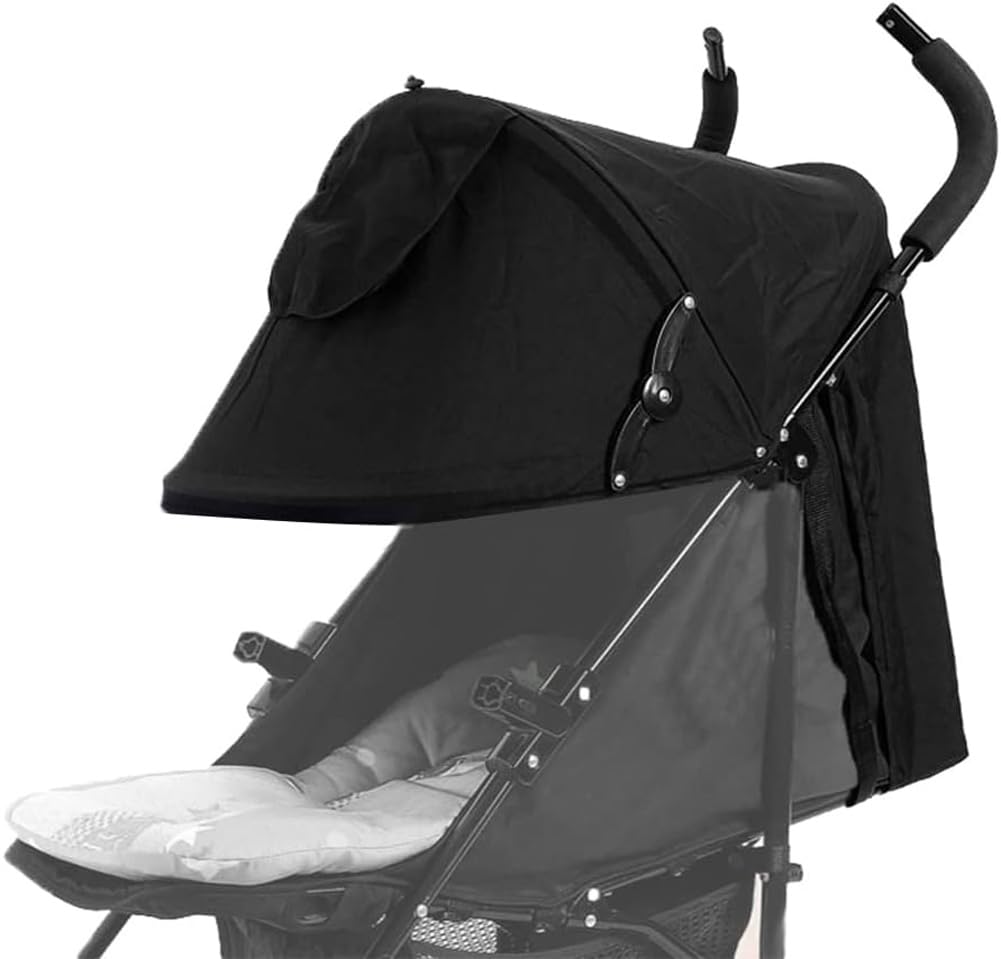 Toldo de verano para cochecitos de bebé, parasol para cochecito de bebé, cubierta solar UPF50+ para cochecito de bebé, protección UV, visera solar para niños pequeños, persiana opaca con bolsillos