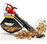 Hecht Laubsauger Elektro – 3300 Watt - Mit Häcksler 10:1 – Großer 45 L Fangsack –Leichte 3,2 kg - 270 km/h - Leichter, Leiser Garten Laub Sauger mit Rädern und Tragegurt