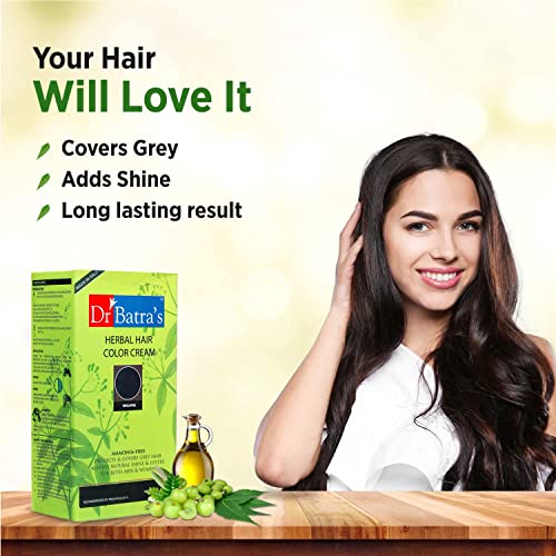 Image of Dr Batra's Herbal Hair Colour Brown 130g | Ammonia-Free Grey Coverage Hair Dye | Infused with Natural Henna, Amla & Thuja Extracts | Provides Rich Brown Color with Long-Lasting Shine | Suitable for Men & Women | Herbal Care for Soft & Nourished Hair