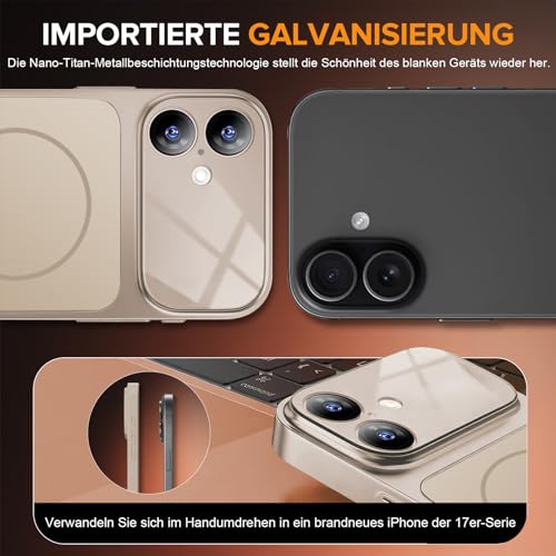 Coque antichoc iPhone 17 magnétique rigide en polycarbonate mat