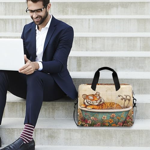 Funda para portátiles 15.6 pulg. con asa y correa amarilla miniatura 3