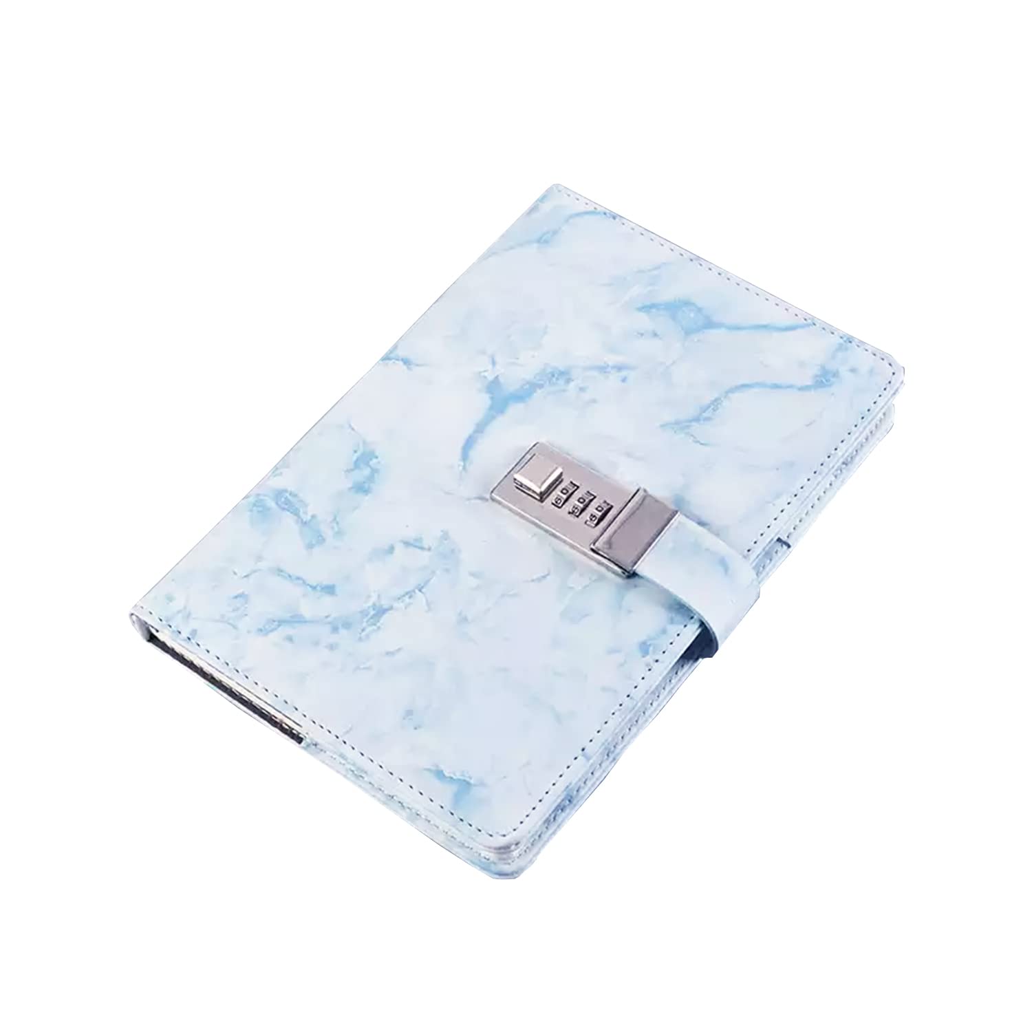 Journal Notebook with Lock, Waterproof Leather Marble Diary with Lock for Girls and Women,Refillable Secret Personal Journal with Lock, Cute Notebooks for Adults,Password Diary with Combination Lock