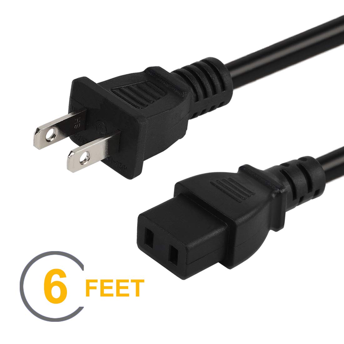 Amazon.co.jp: 6フィート/1.8m Nema 1-15P - IEC 320 C9電源コード、C9