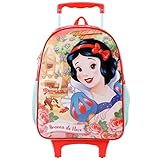 Mochila Escolar, Infantil, com Rodinha, Branca de Neve X - Xeryus