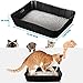 Bokon 12 Pcs Disposable Litter Boxes for Cats Plastic Cat Litter Tray Large Kitten Pan for Kitty Rabbit Guinea Pig Hamster Pets Supplies Travel Home Toilet, 15. 7 x 11. 8 x 3 Inches