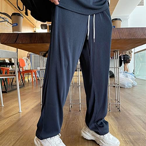 2023 New Ice Silk Male Casual Suit,Men's Short Sets Outfits,Summer Stretch Loose Tracksuit Short Sleeve Set for Men3