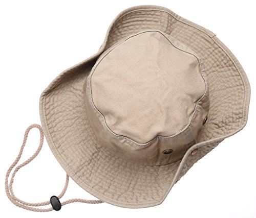 Image of Summer Outdoor Boonie Hunting Fishing Safari Bucket Sun Hat with Adjustable Strap