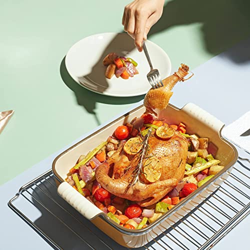 Lifver Baking Dish, 120 Oz Large Lasagna Pan Deep, Ceramic Bakeware, 9X13 Baking Pan, Rectangular Casserole Dishes For Cooking Roasting Turkey Lasagna, Gifts For Baker, 3.8 Qt #TOP5