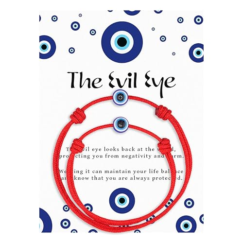 Evil Eye red string Bracelet Kit with Charms Adjustable protection Bracelet for Women