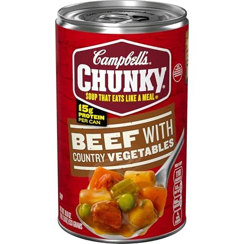 Campbell’s Chunky Soup, Beef Soup with Country Vegetables, 18.8 Oz