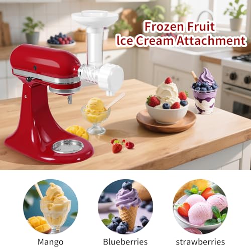 image for Gdrtwwh Frozen Fruit Ice Cream Attachment for all Mixer Models, Make h