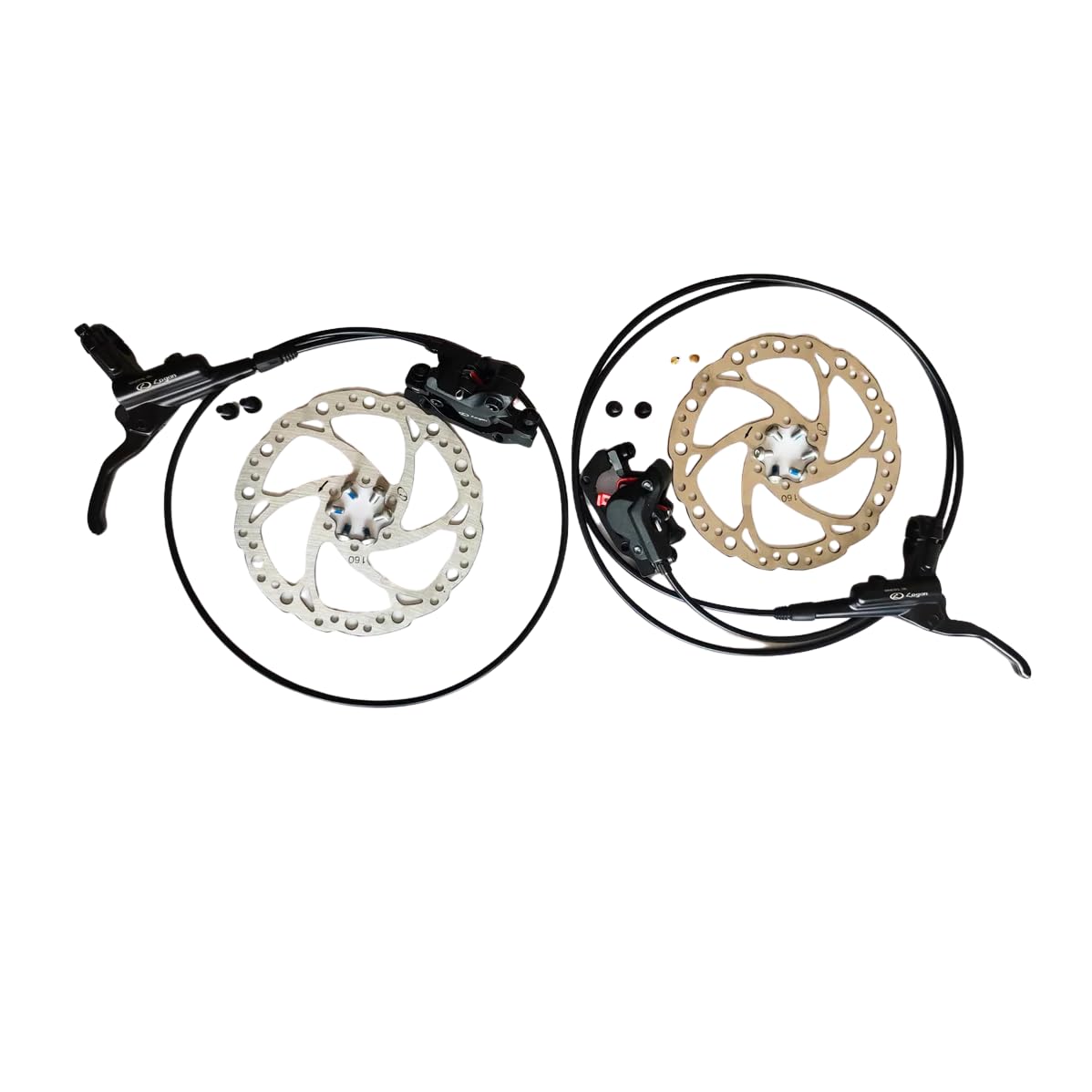 FitTrip Bicycle Hydraulic Disc Brake Set Front and Rear - Pre-Bled Calipers with Rotors, Brake Levers & Hoses | Aluminum Alloy Material | Compatible with MTB, Road & Hybrid Cycles-image-44