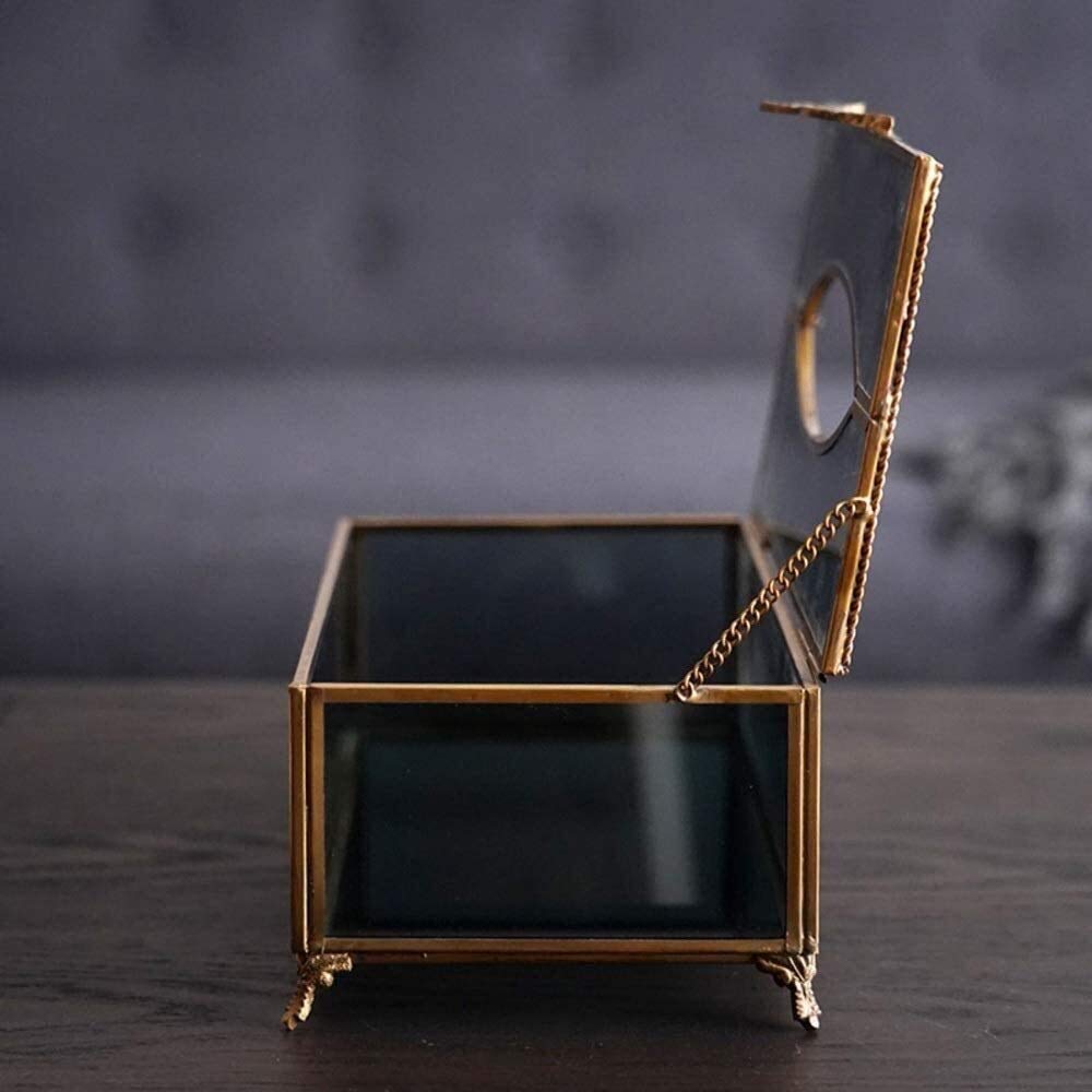 新品 ガラスと金属のティッシュボックス Amazon｜真鍮ガラスティッシュペーパーカバーボックス ヴィンテージ