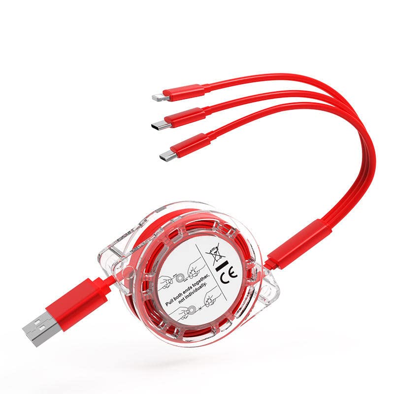Look&Took Retractable 3 In 1 Mobile Charging Portable USB Cable For Lightning And Android Device (B0BLP29F94) Amazon Price History, Amazon Price Tracker