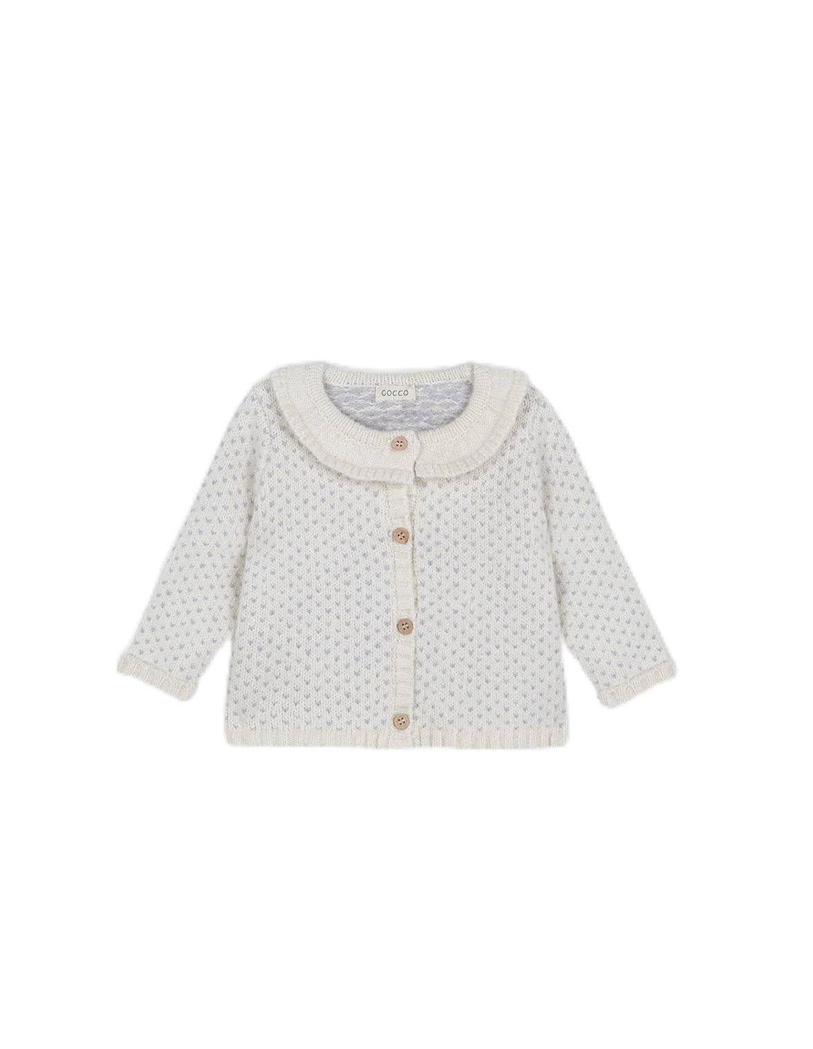 Gocco Baby-Mädchen Chaqueta Con Puntos Grises Strickjacke