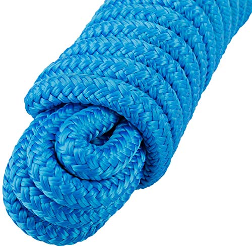 Image of Amarine Made 1 /2 Inch 20 FT Double Braid Nylon Dockline,Mooring Rope Double Braided Dock Line