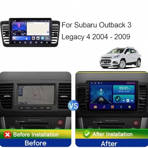 Adiós Cables: Radio de Coche 2 DIN Subaru Outback CarPlay Pantalla GPS 2