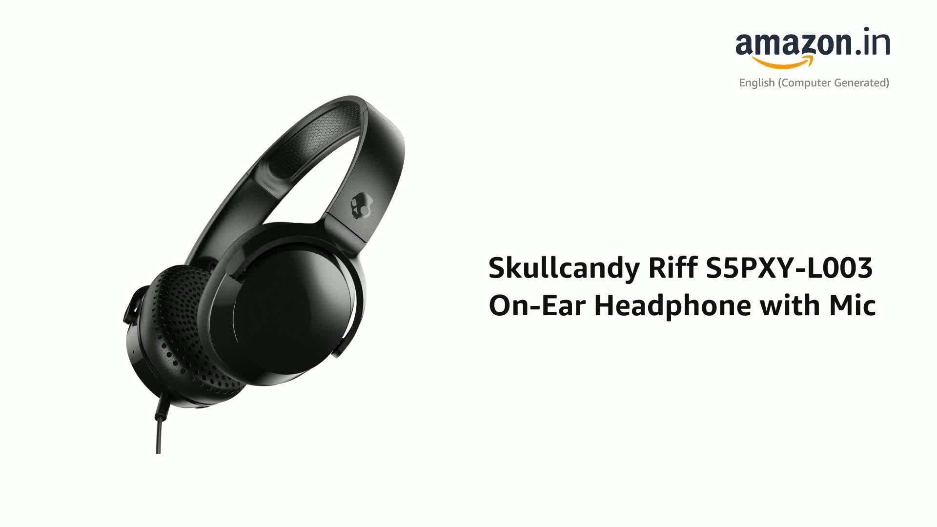 Refurbished) Skullcandy Riff S5PXY-L003 On-Ear Headphone