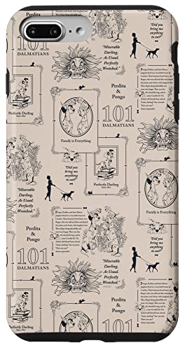 Coque iPhone 8 Plus Disney 101 Dalmatiens style livre vintage imprimé