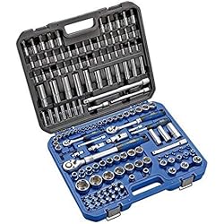 Maletin Alyco Alyco - Juego de Llaves de Vaso y Accesorios, 155 Piezas, 1/2´´ - 1/4´´ - 3/8´´ - 192386