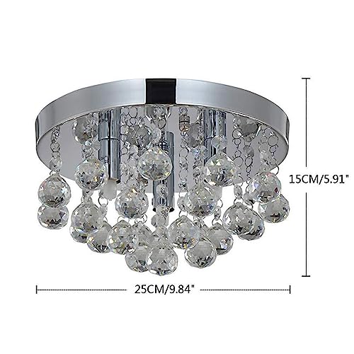 Plafond crystal light au design de pluie de cristal K9 - 7
