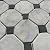 Stone Center Online Carrara White Marble 2 inch Octagon Mosaic Tile w/Nero Marquina Black Dots Tumbled Kitchen Bath Wall Floor Backsplash Shower (1 Sheet)