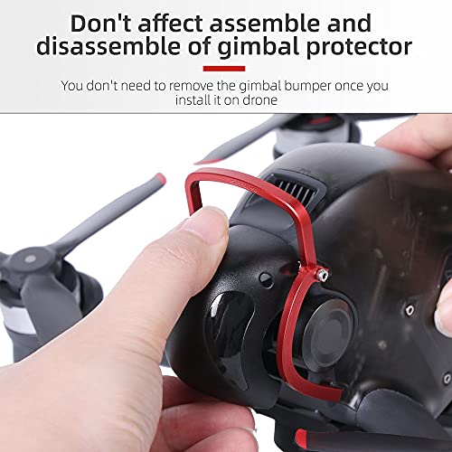 Fpv Gimbal Bumper For Dji Fpv Drone Accessories Ptz Protect Bar Aluminum Alloy Camera Anti-Collision (Red) #TOP4
