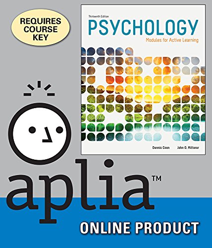 Aplia for Coon/Mitterer's Psychology: Modules for Active Learning, 13th Edition