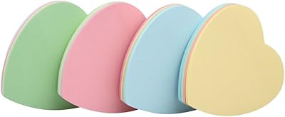 Amazon.com : Jspupifip 1120 Sheets Heart Shaped Sticky Notes, 8 Color ...