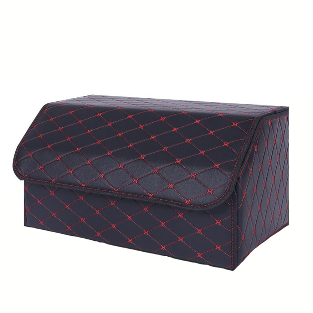 Organizer per Auto per Citroen DS3 DS4 DS5 DS7 DS9, Organizer Bagagliaio Auto, Borsa Pieghevole per Baule Organizzatore Portabagagli Organizer per Baule Auto con Coperchio,Black+Red-40 * 30