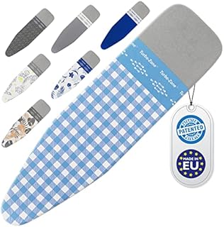 Bartnelli Ironing Board Cover and Pad, Made in Europe with New Patent Technology | 54x15 Iron Board Replacement Cover Featuring Park & Turbo Zone, Scorch Resistant 100% Cotton Thick Layered Top