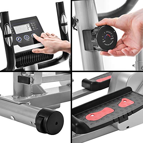 Ni-Shore Elliptical Machine Trainer Magnetic Smooth Quiet Driven With Lcd Monitor, Home Use #TOP4