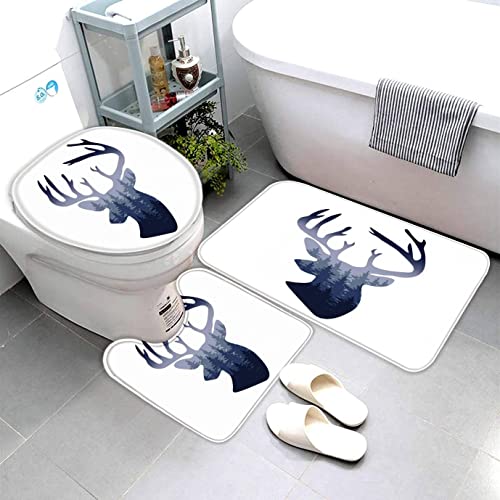 Badematten Set 3D 40x60 REH Badezimmerteppich-Set absorbierend 3-teiliges maschinenwaschbare weich badteppich schnell… – Bild 4
