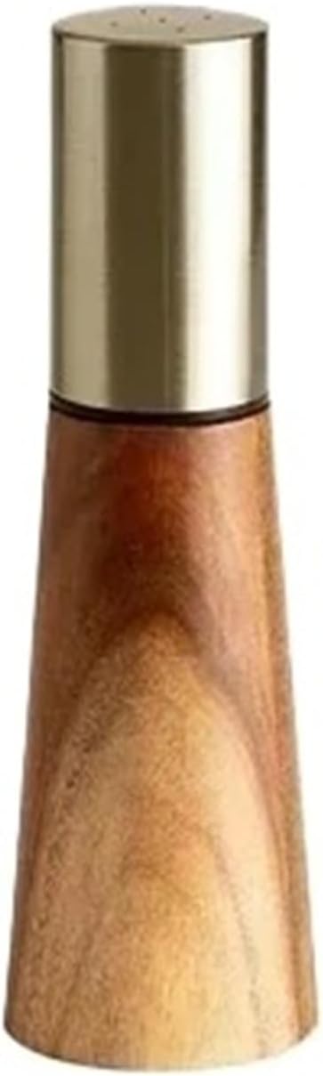Peppercorns Grinder Sea Salt Grinding Bottle Wooden Home(Black)