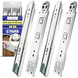 LARGE ÉVENTAIL D'APPLICATIONS - Glissières pour tiroirs sont utilisés dans les cuisines, les bureaux et les armoires, les tiroirs, les placards, les commodes et les tiroirs à des fins diverses. Convient aux applications domestiques et commerciales