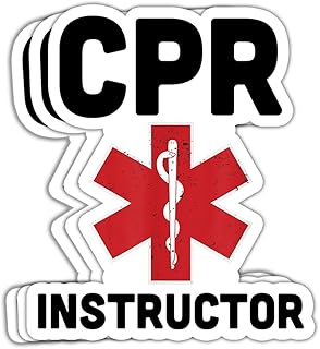 MAIANEY (3 Pcs) CPR Instructor Sticker CPR Saves Lives Sticker First Aid First Responder Star of Life Symbol Paramedic Medical Emergency EMT EMS Gifts Decorations for Laptop Bottles Car Window 3