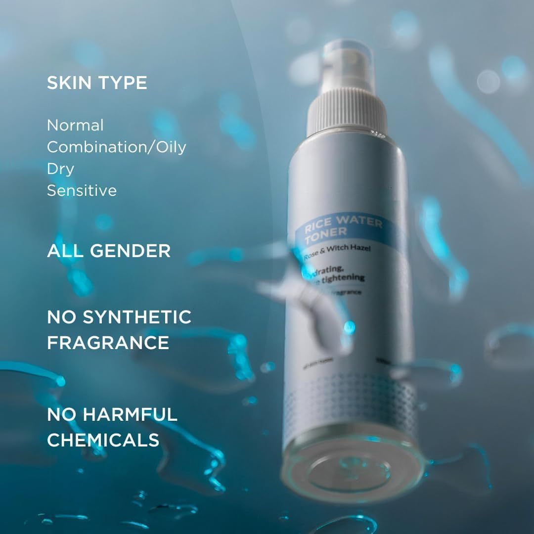 MA Refreshing Rice Water Toner | Korean Face Toner Plus Mist for Glowing Skin| Hydrating and Pore Tightening| for Men and Women| All Skin Types |100ml