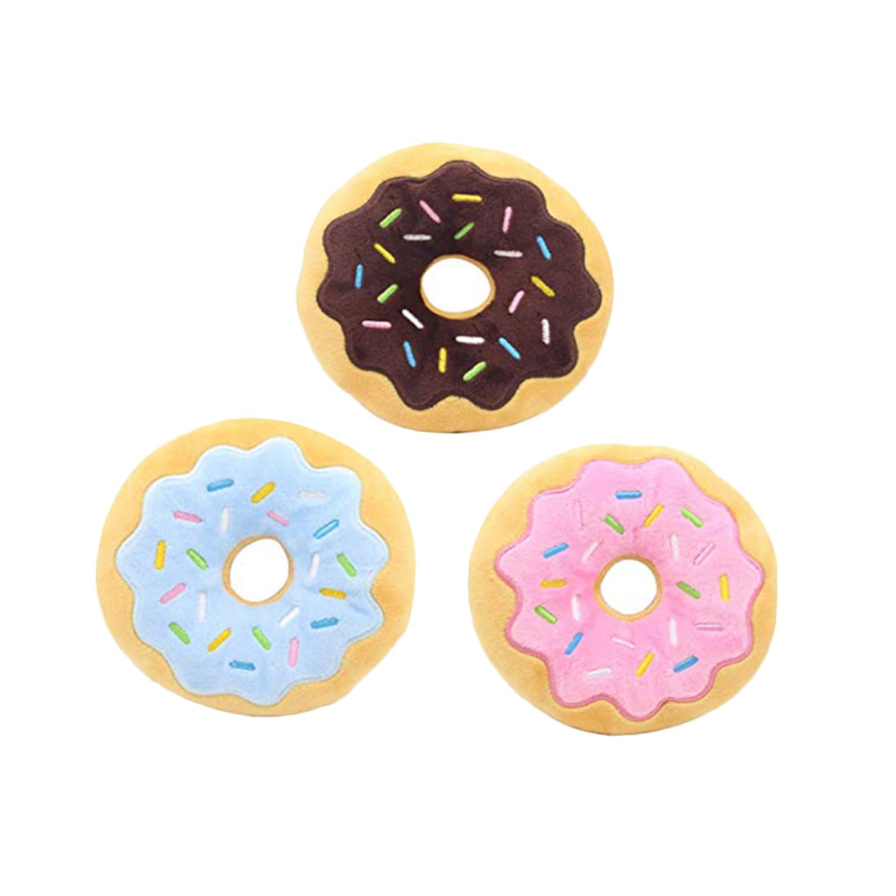 FRCOLOR 9stücke Hund Kauspielzeug Plüsch Donut Quietschspielzeug Für Welpen Interaktives Spielzeug Zur Zahnpflege Langeweile Und Fördert Aktives Spielen Zufälligen Farben