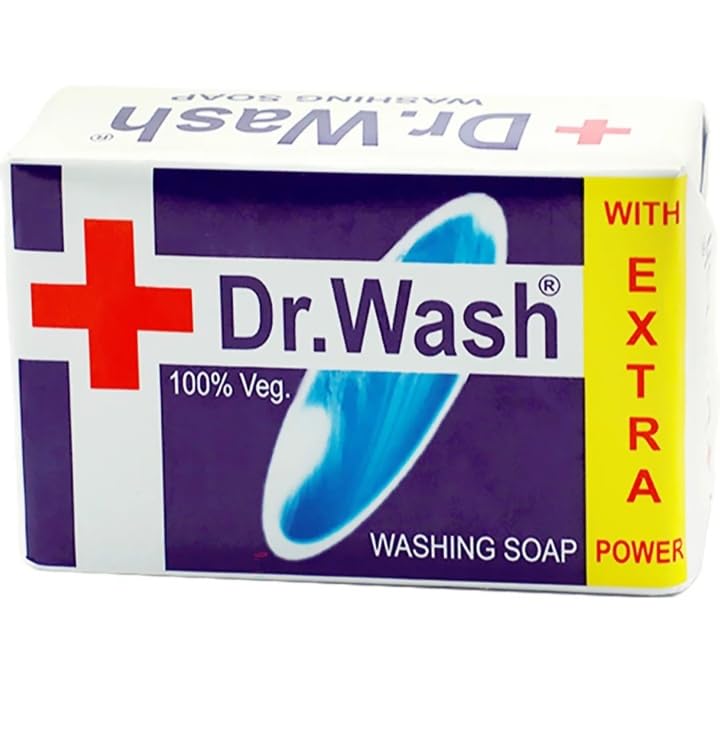 Image of Dr. Wash Vegetarian Washing Soap with Extra Power, 100% Veg