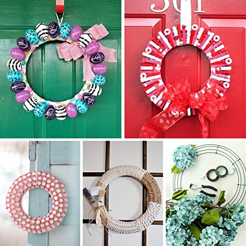 image for MJRASG 2 Pack Wire Wreath Frame 10 Inches Metal Wreath Frame Wreath Fo