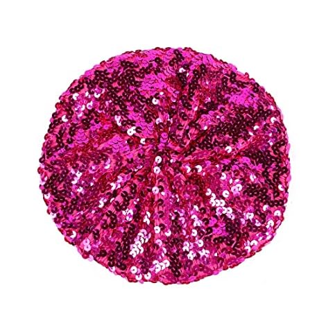 ILUFAM Sparkly Sequins Beret Hat for Parties Cover